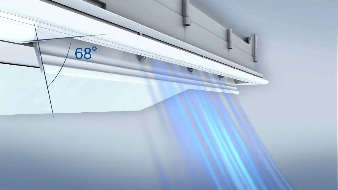 MyCond 1-way cassette air supply angle 68 degrees