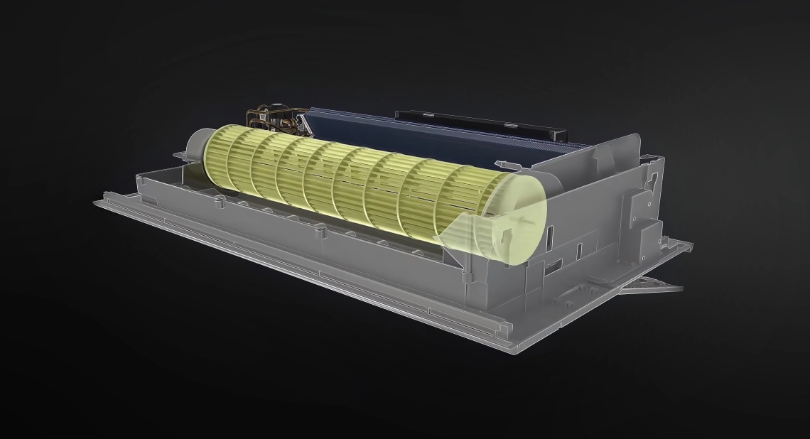 MyCond 1-way cassette internal structure of the fan