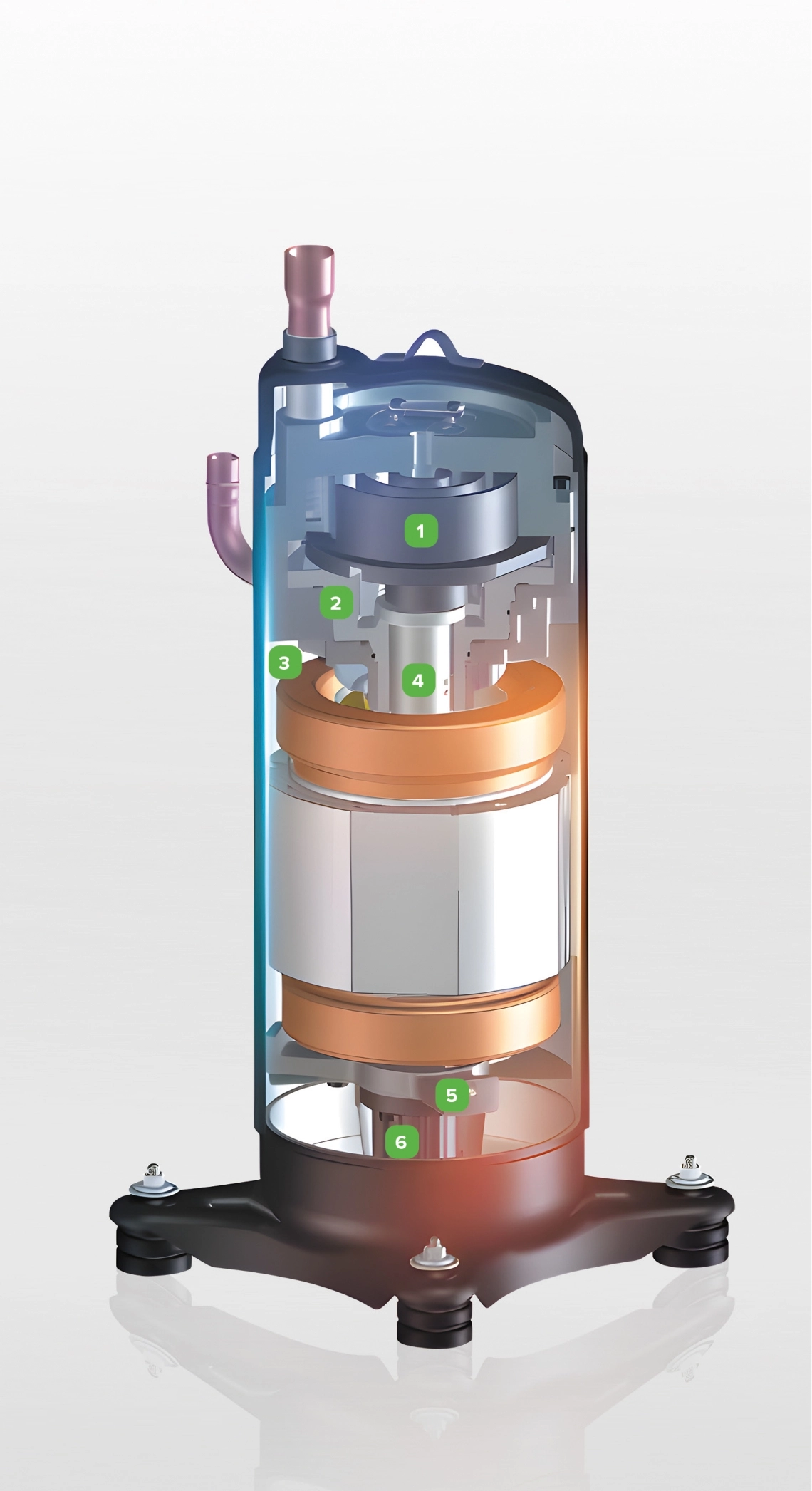 MyCond MRF 7 principle of operation of the ventilation unit compressor