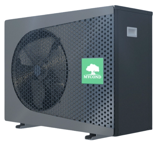 Ceiling-mounted air conditioning unit with multiple installation options.